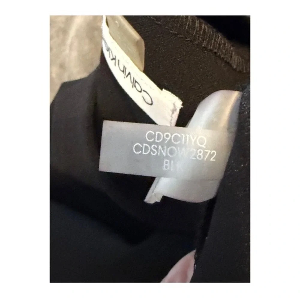 Calvin Klein Flutter Sleeve Wide Leg‎ Jumpsuit Black Stretch Crepe 6